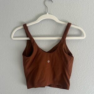 Brown Ribbed Align Top